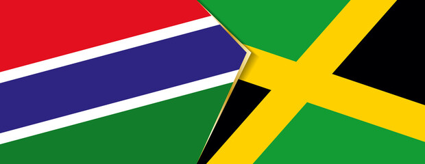 Canvas Print - Gambia and  Jamaica flags, two vector flags.