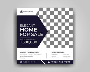 real estate and development social media post template.