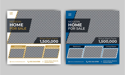 real estate and development social media post template.