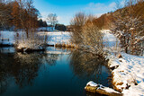 Fototapeta Tęcza - river in winter