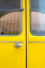 Yellow Vintage French Citroen Close Up