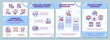 © IMG visuals icons - Overhead costs control brochure template. Manufacturing overheads. Flyer, booklet, leaflet print, cover design with linear icons. Vector layouts for magazines, annual reports, advertising posters