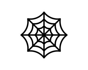 Spider Web Minimalistic Flat Line Outline Stroke Icon Pictogram Symbol