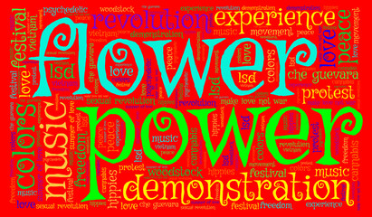 Word Cloud: Flower Power in colors