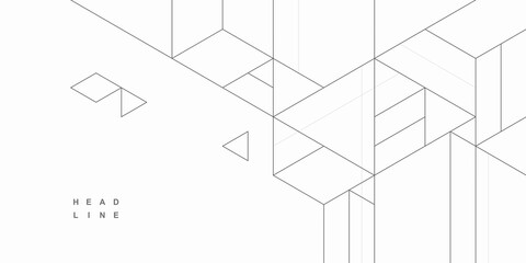 Abstract geometric technological background. Vector creative design.
