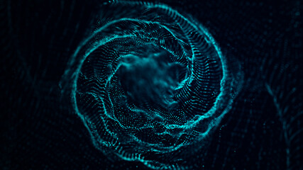 Wall Mural - whirlwind of dust particles. abstract primitives. 3d rendering