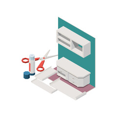 Sticker - Carpentry Isometric Concept