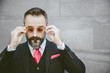 © Quality Stock Arts - Businessman bearded Latin stylish handsome wearing sunglasses with space for text