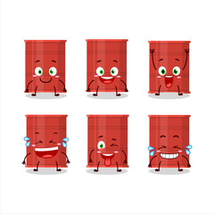 Sticker - Cartoon character of red barrel with smile expression