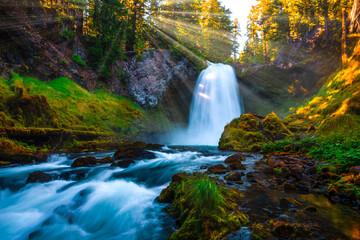 Sahalie Falls Cascades on the Mckenzie River, Oregon