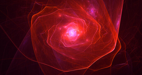 Wall Mural - 3D rendering abstract colorful fractal light background