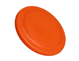 Poster - Orange plastic frisbee disk isolated on white