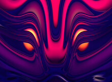 Creepy Alien Insect. Scary Mask. Trippy Background. Crazy Pattern. Unreal Object.