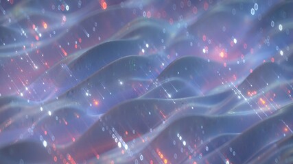 Data stream. Futuristic digital technologies or sci-fi concept. 3D render