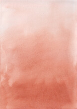 Peachy Texture Background. Red Pink Hand-drawn Watercolor  Illustration