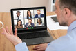 © Prostock-studio - Businessman Having Corporate Meeting Via Video Call On Laptop Indoors