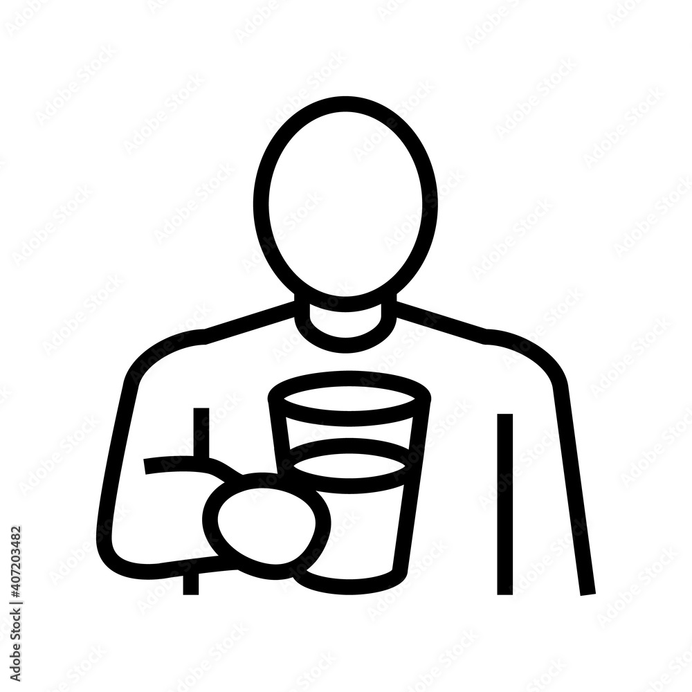drink water, thirst line icon vector. drink water, thirst sign. isolated  contour symbol black illustration Stock Vector | Adobe Stock, image size:1000x1000