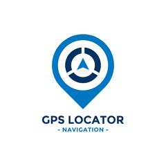 Wall Mural - Gps locator logo design template. Compass and gps map location icon vector combination. Creative compass logo symbol concept.