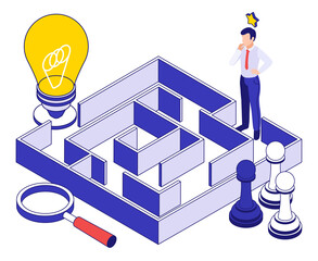 Wall Mural - Business Strategy 3d Illustration