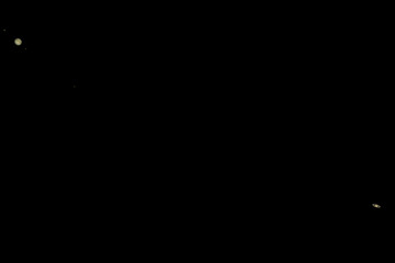 Wall Mural - the great conjunction of the planets jupiter and saturn, photographed on december 25, 2020, with a m