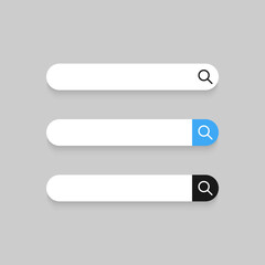 Wall Mural - search bar icons. blank search bar icon for website. empty template search bar for browser. vector i