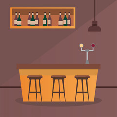 Poster - wine shop liquor bar icon