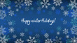 © Siawi_art - Vector winter background with multicolored snowflakes on a blue background. Festive New Year background for invitations, websites, print, decor, etc.