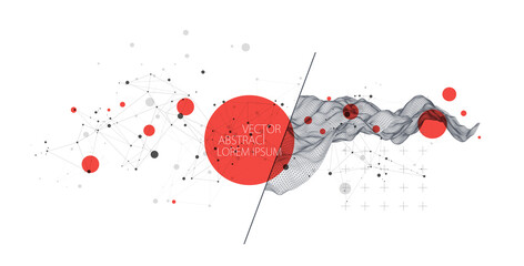 modern science or technology abstract background. cyberspace surface illustration. vector.