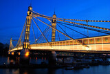 Fototapeta Miasto - Albert Bridge River Thames London