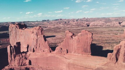 Poster - Park Avenue aerial view at Arches National Park, Utah