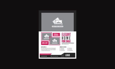 Canvas Print - Real Estate Flyer Template Fully Editable Design Very unique 