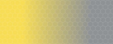 Hexagon Pattern With Illuminating Yellow To Ultimate Gray Gradient, Abstract Background Illustration