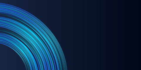 blue light neon glowing fluid wave lines, magic energy space light concept, abstract background wall