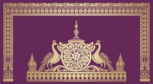 Peacocks, Feathers ,wedding Card Design, Royal India	
