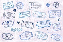 World Travel Passport Stamp Collection