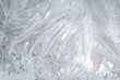 Abstract ice frost natural background with hoarfrost crystals.