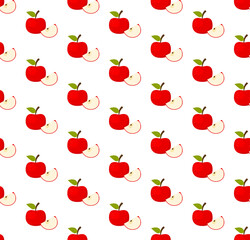 Wall Mural - Seamless vector apples patternVector seamless pattern in apples on a white background