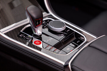 Wall Mural - Gear shift in a sports car