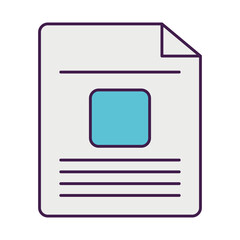 Poster - document file icon, flat style