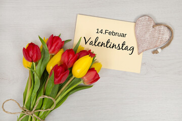  14. Februar-Tulpen zum Valentinstag