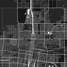 Amarillo, UnitedStates Dark Vector Art Map