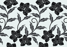 Indonesian Batik Motifs With Very Distinctive Plant Patterns