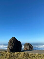 Two large rocks at sea 