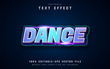 Dance text, blue gradient style text effect