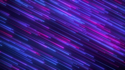 Wall Mural - futuristic stream of neon rays. particle trails background. communication and technology concept. se