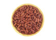 © Valerii Evlakhov - Red kidney beans in wooden bowl isolated on white background