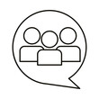 © Gstudio - Social media woman avatars in bubble line style icon vector design