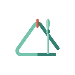 Sticker - triangle instrument icon vector design