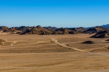 Wall Mural - Mountains in arabian desert not far from the Hurghada city, Egypt