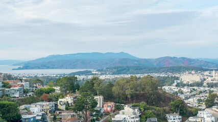 Canvas Print - Time Lapse: San Francisco Golden Gate Bridge view from the Twin Peaks.